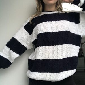 Christian Dior Size Large Vintage Striped Sweater